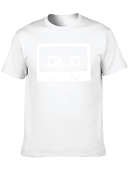 Retro Cassette Tape Graphic Tee - Black
