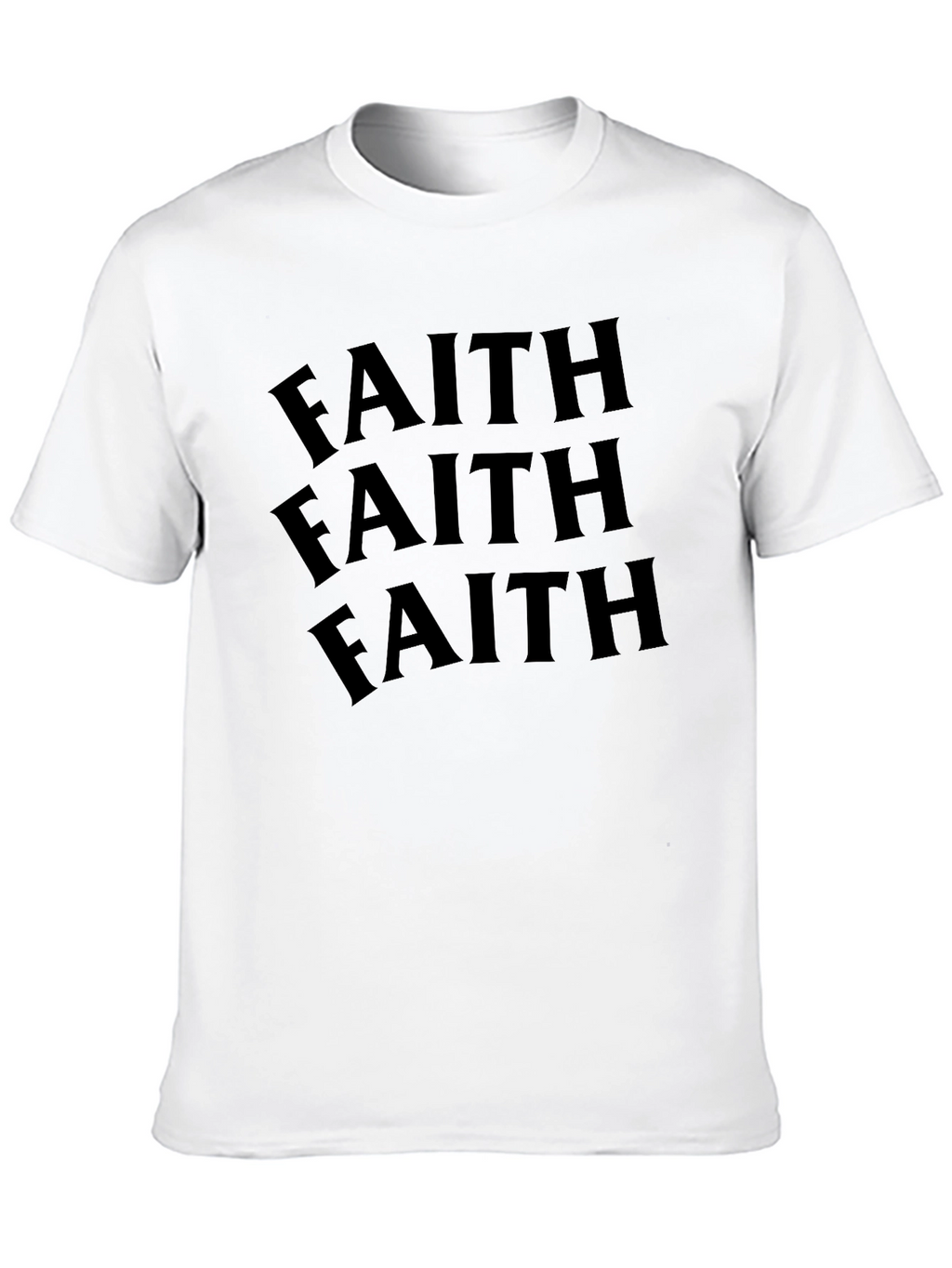 Faith Graphic Tee - Black Cotton T-Shirt