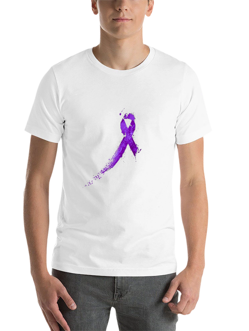 Purple Ribbon Graphic T-Shirt - Awareness Tee