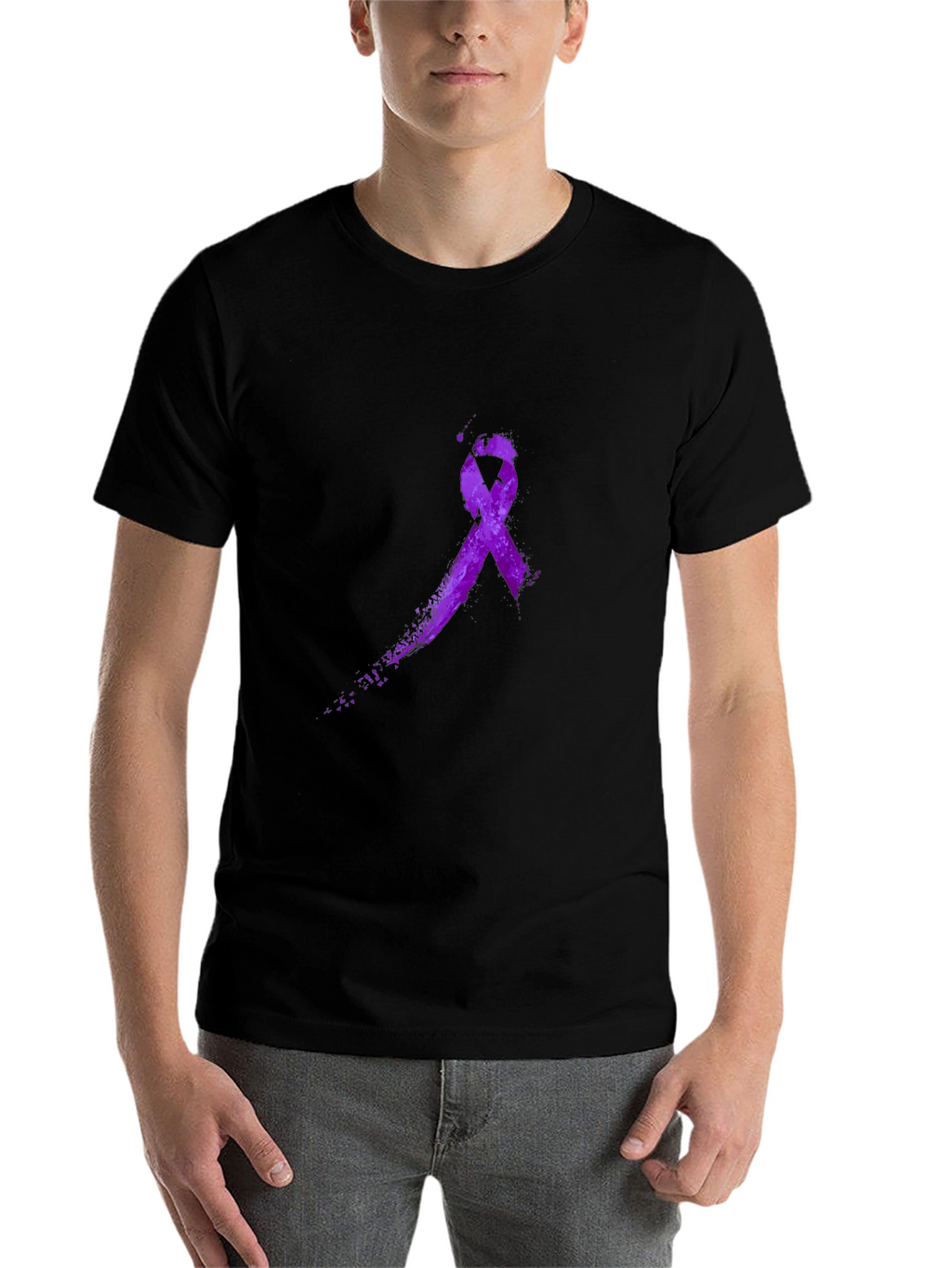 Purple Ribbon Graphic T-Shirt - Awareness Tee