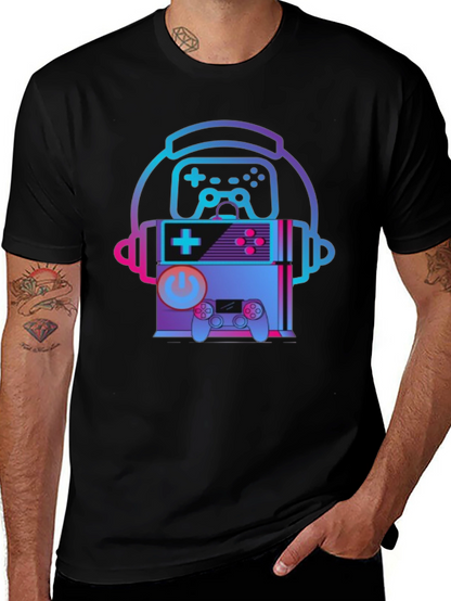 Retro Gaming T-Shirt - Headphone Console Controller Design
