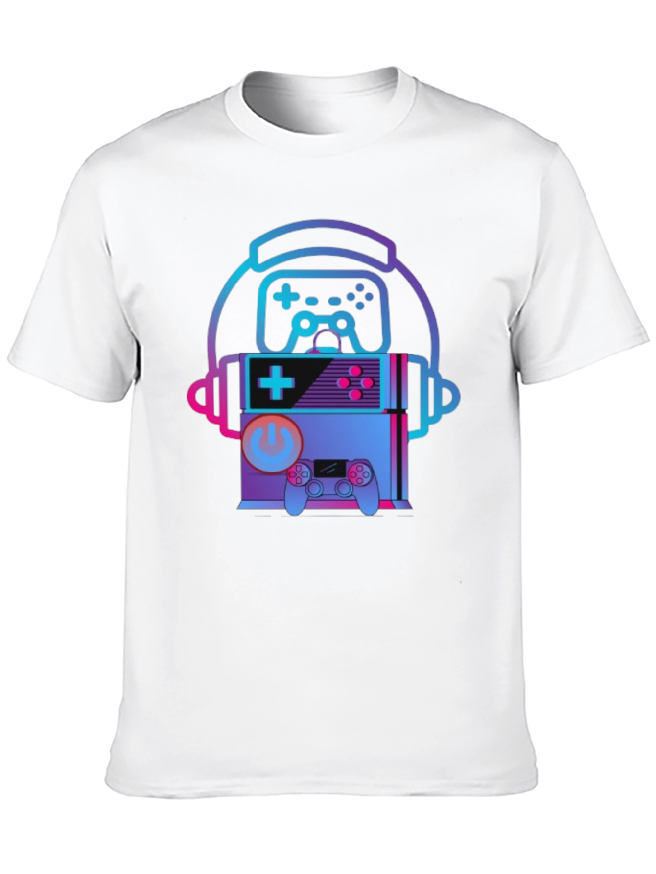 Retro Gaming T-Shirt - Headphone Console Controller Design