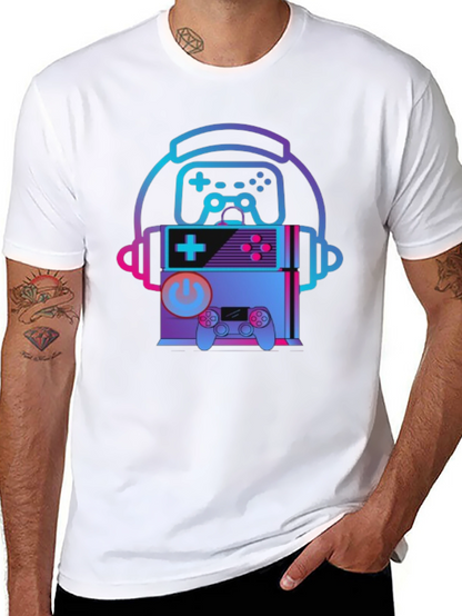 Retro Gaming T-Shirt - Headphone Console Controller Design