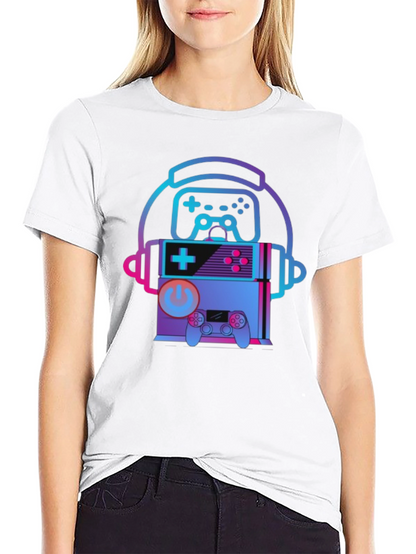 Retro Gaming T-Shirt - Headphone Console Controller Design