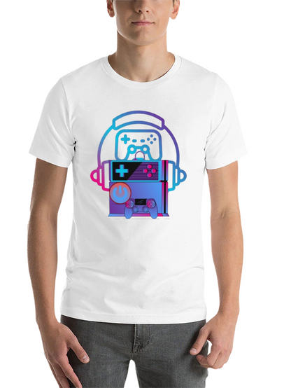 Retro Gaming T-Shirt - Headphone Console Controller Design