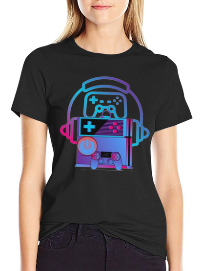 Retro Gaming T-Shirt - Headphone Console Controller Design