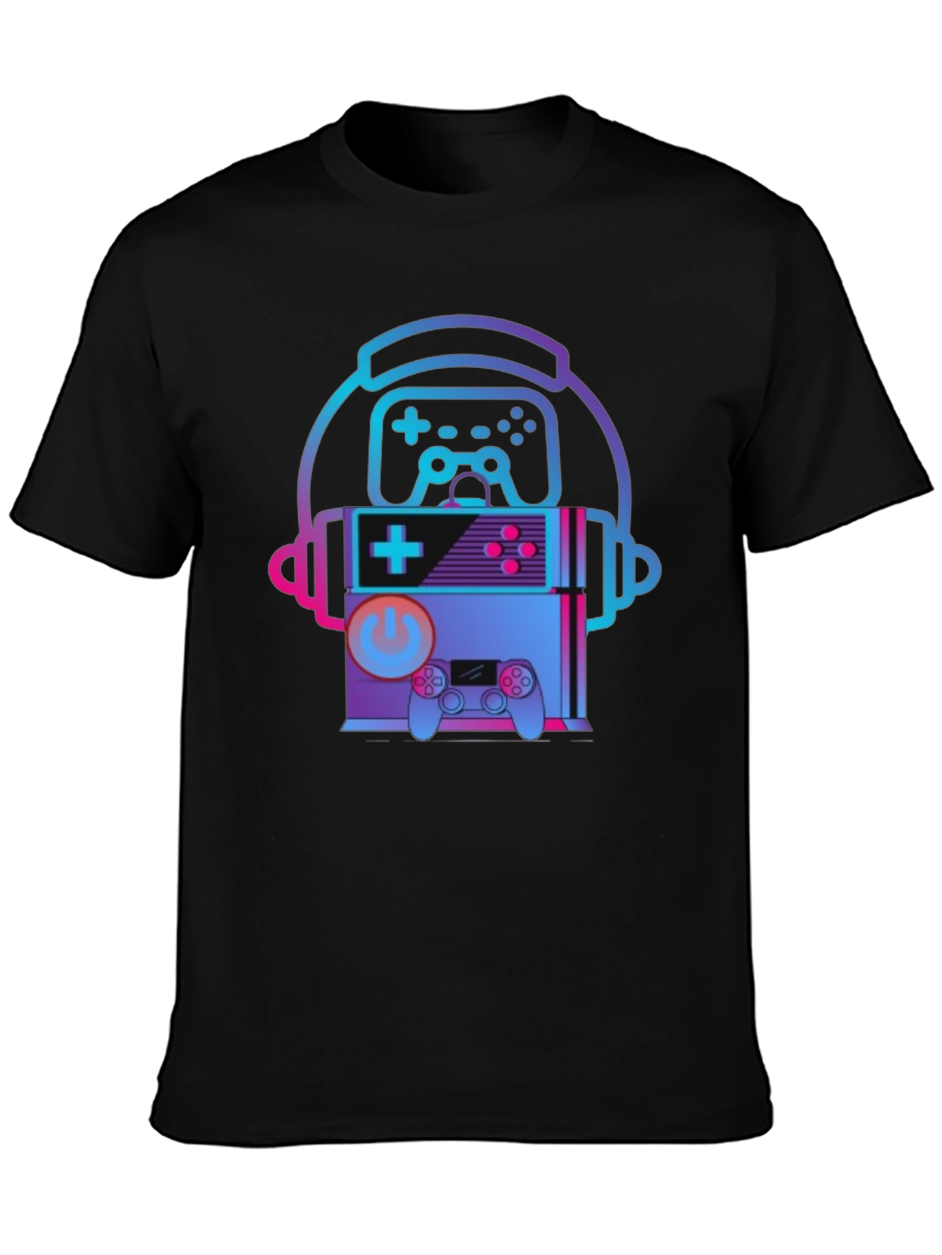 Retro Gaming T-Shirt - Headphone Console Controller Design