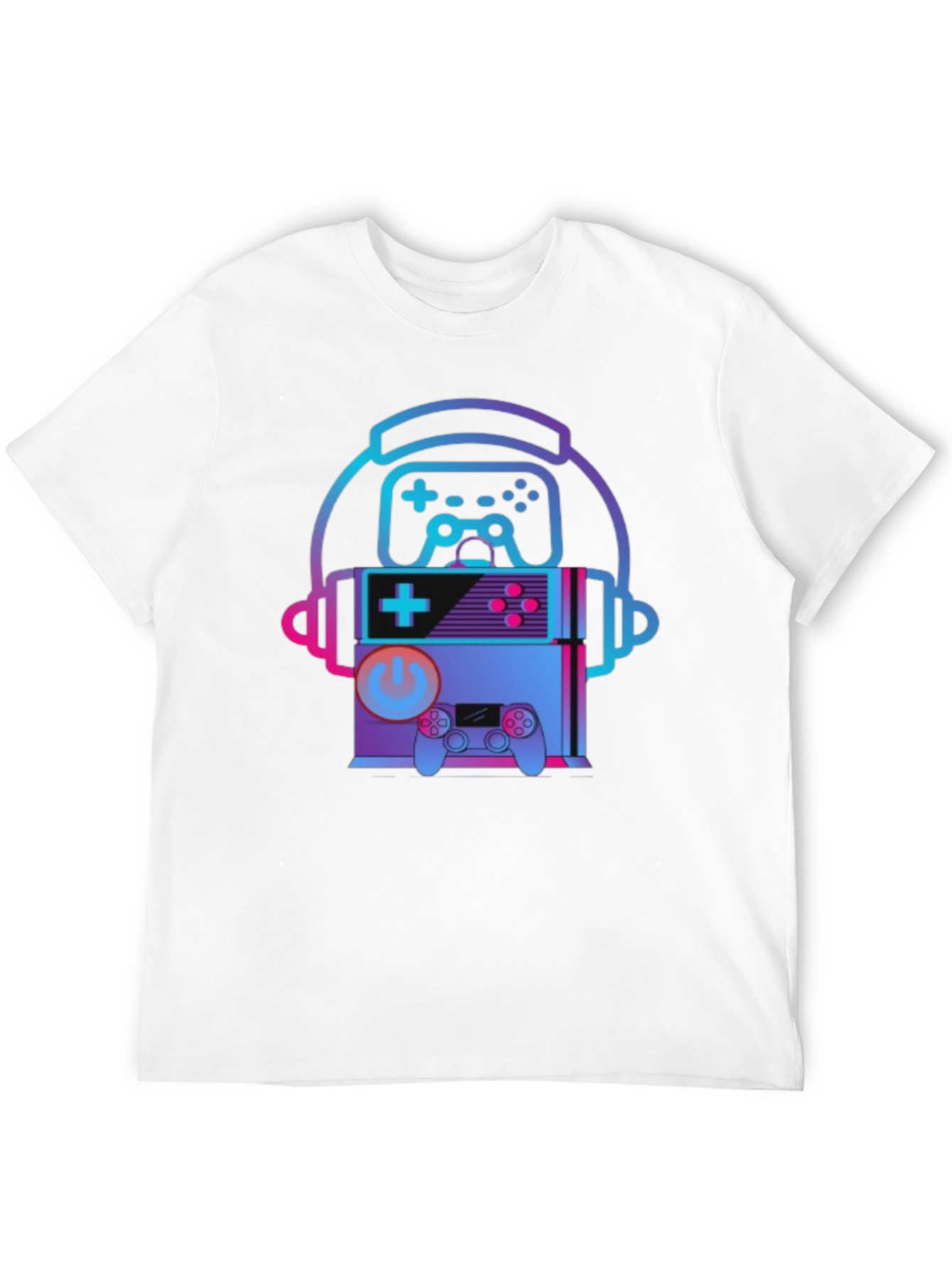 Retro Gaming T-Shirt - Headphone Console Controller Design