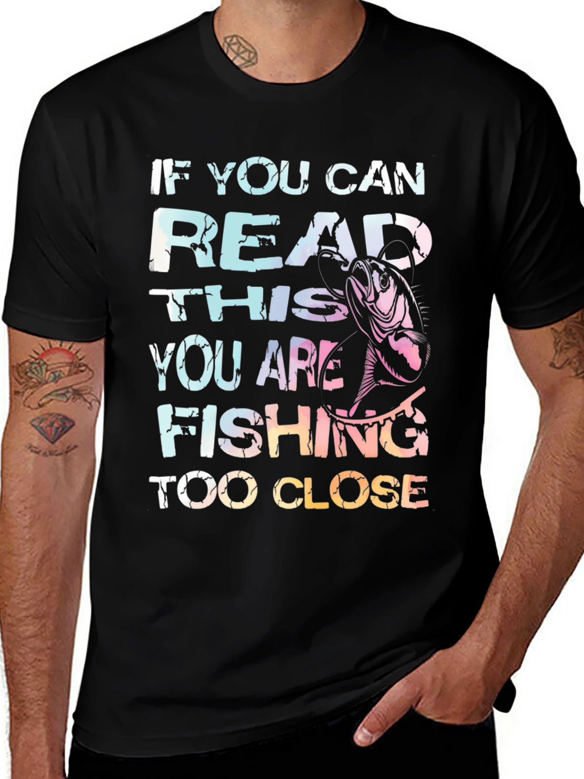 Fishing Too Close Graphic Tee