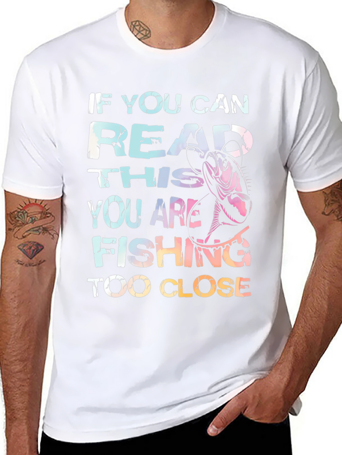 Fishing Too Close Graphic Tee
