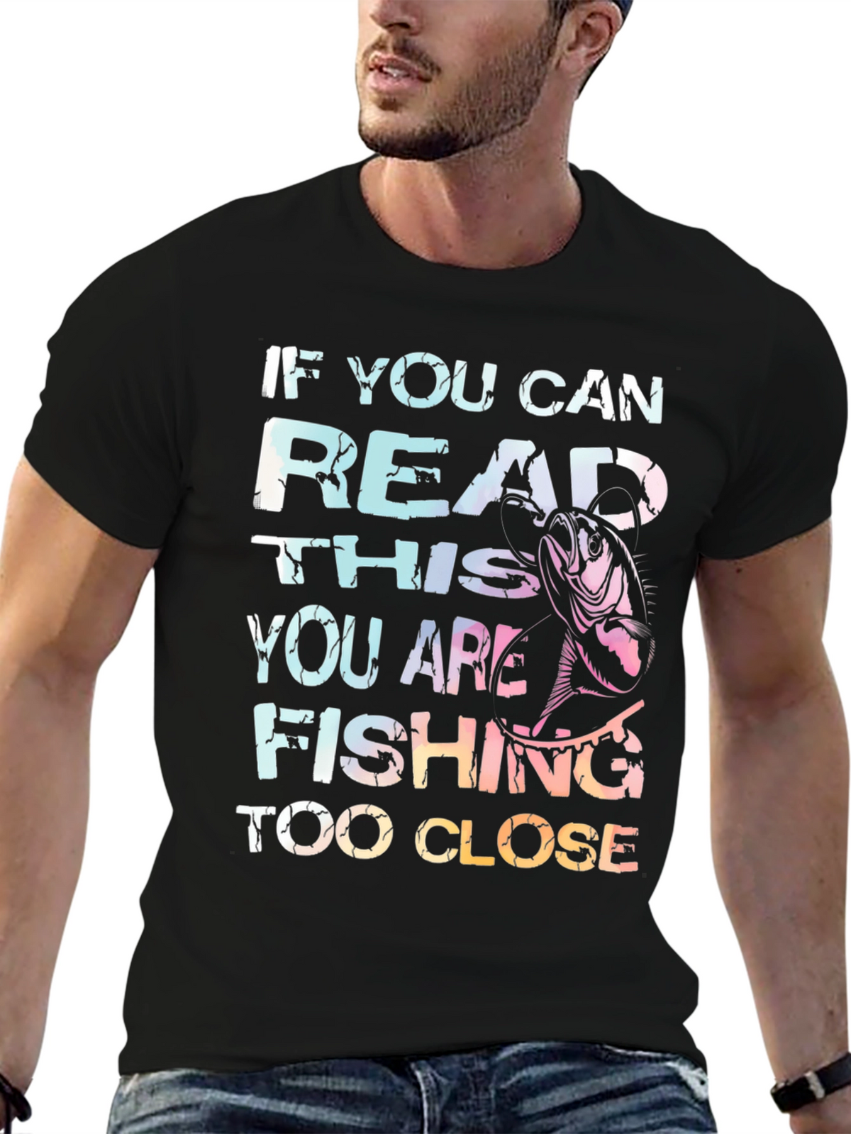 Fishing Too Close Graphic Tee