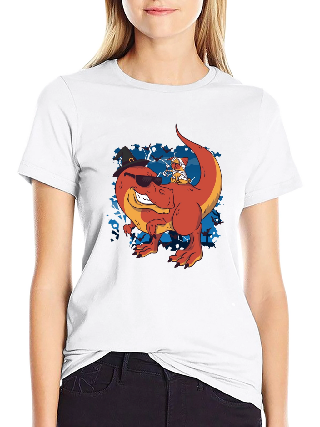Dino & Mummy Dog Halloween Tee
