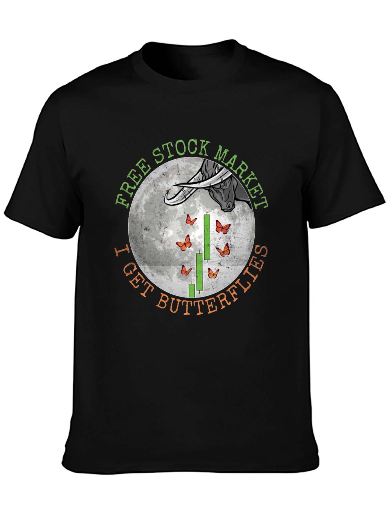 Free Stock Market - I Get Butterflies Graphic Tee