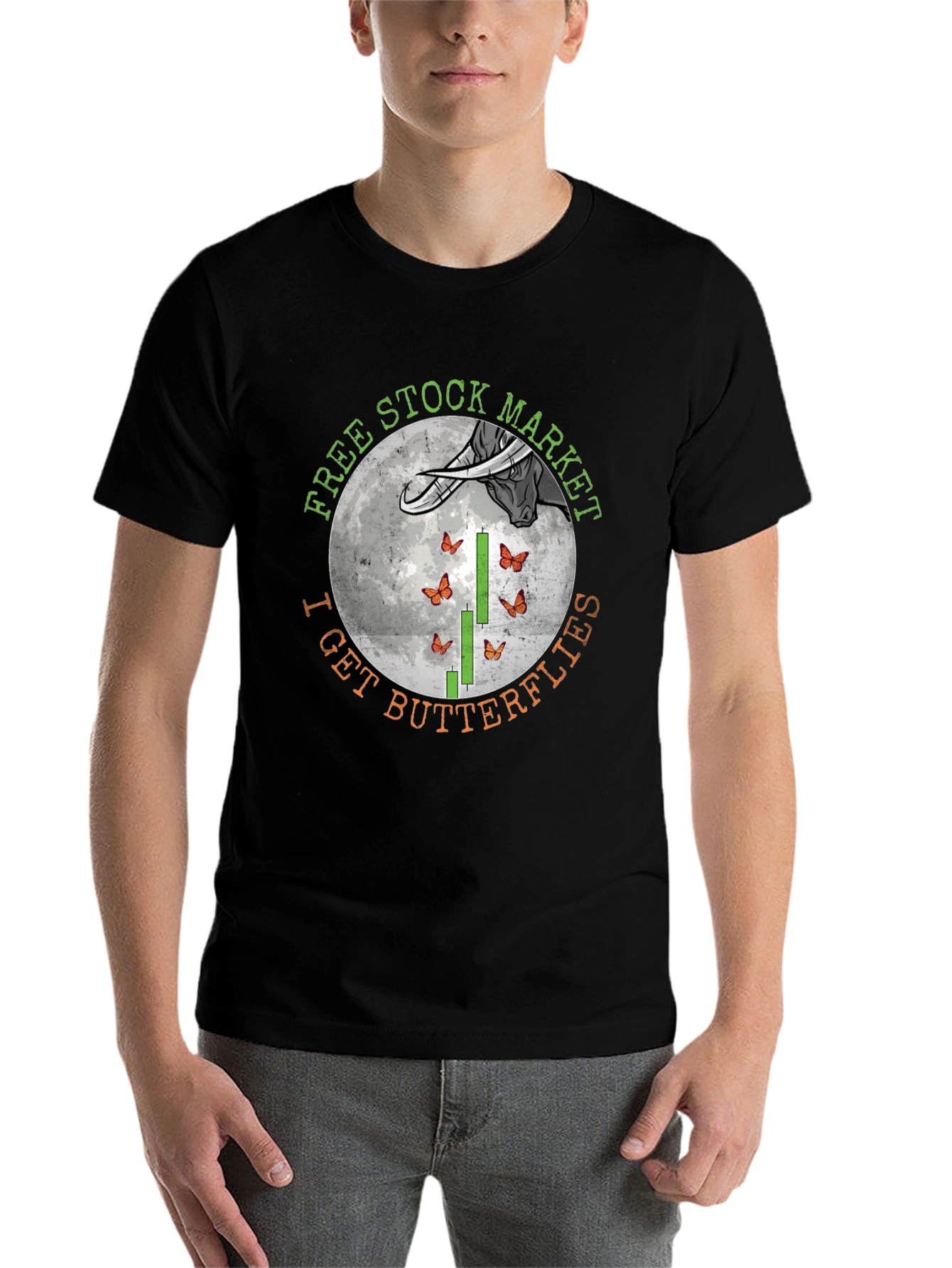 Free Stock Market - I Get Butterflies Graphic Tee