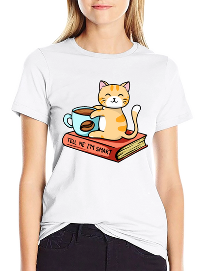 Smart Cat Coffee T-Shirt