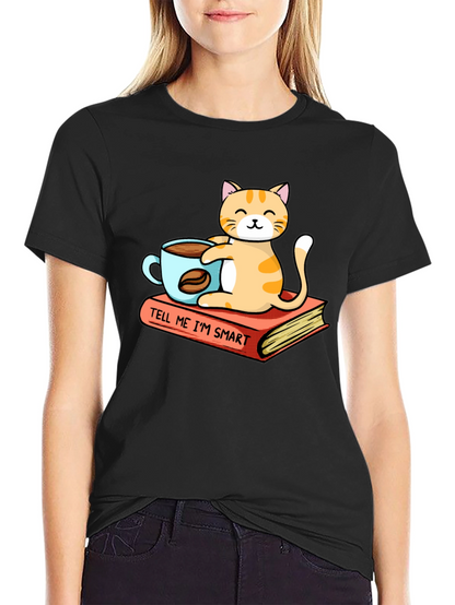 Smart Cat Coffee T-Shirt