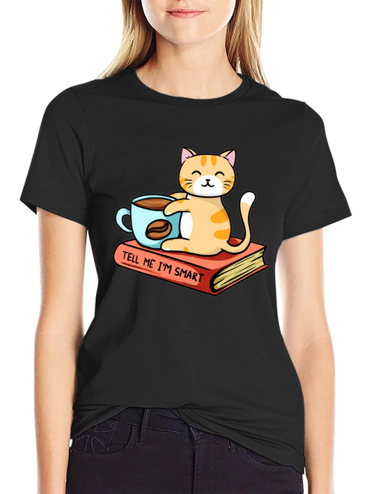 Smart Cat Coffee T-Shirt