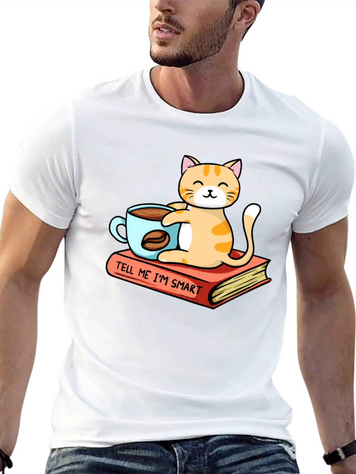 Smart Cat Coffee T-Shirt
