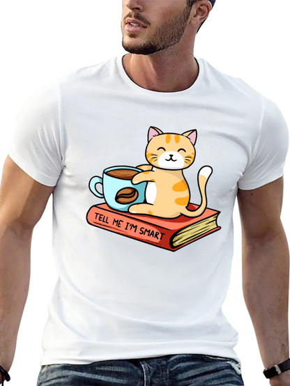 Smart Cat Coffee T-Shirt