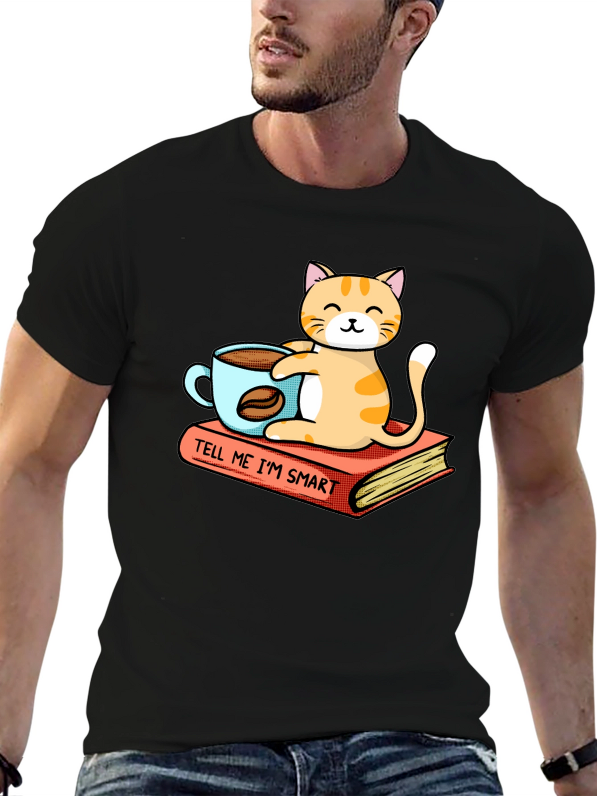Smart Cat Coffee T-Shirt
