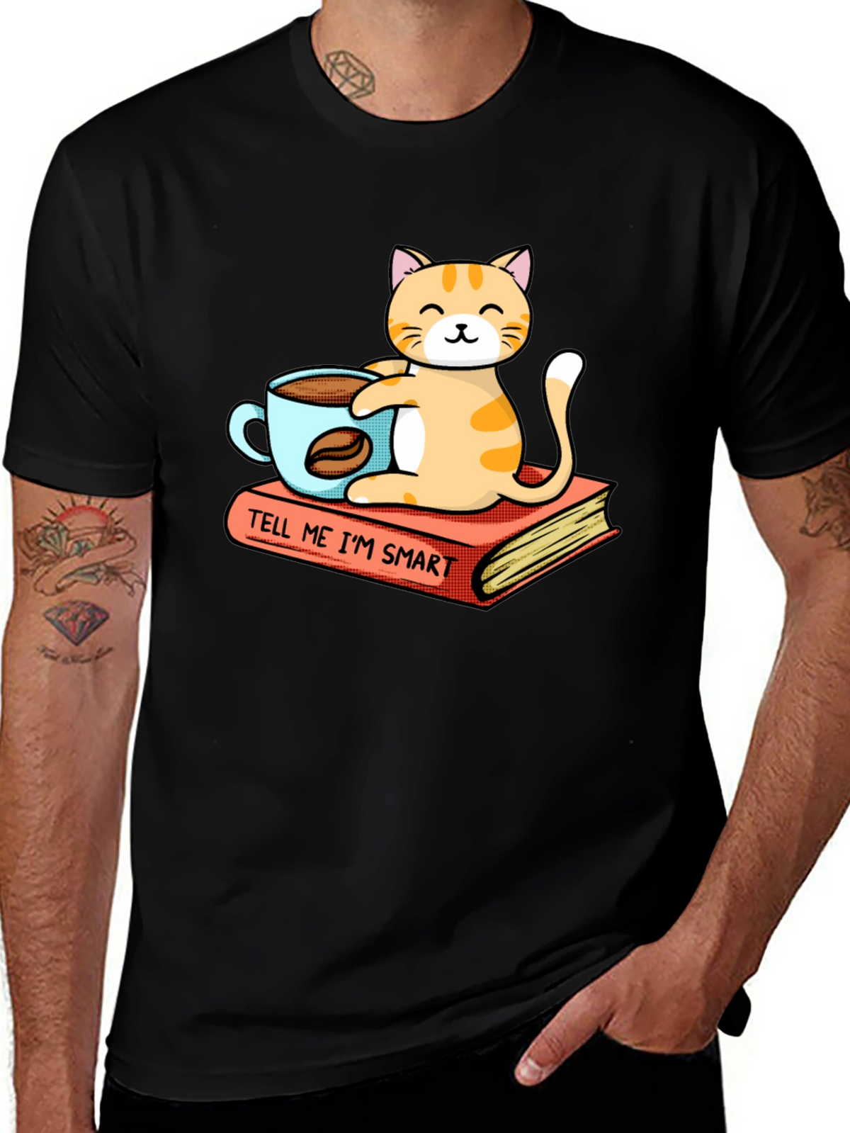 Smart Cat Coffee T-Shirt