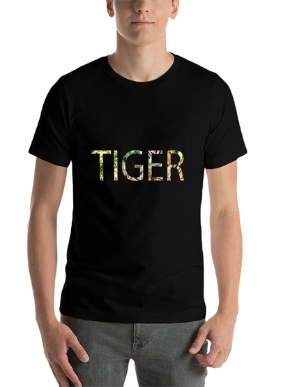 Tiger Graphic Print Black T-Shirt