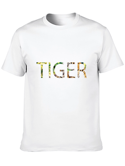 Tiger Graphic Print Black T-Shirt