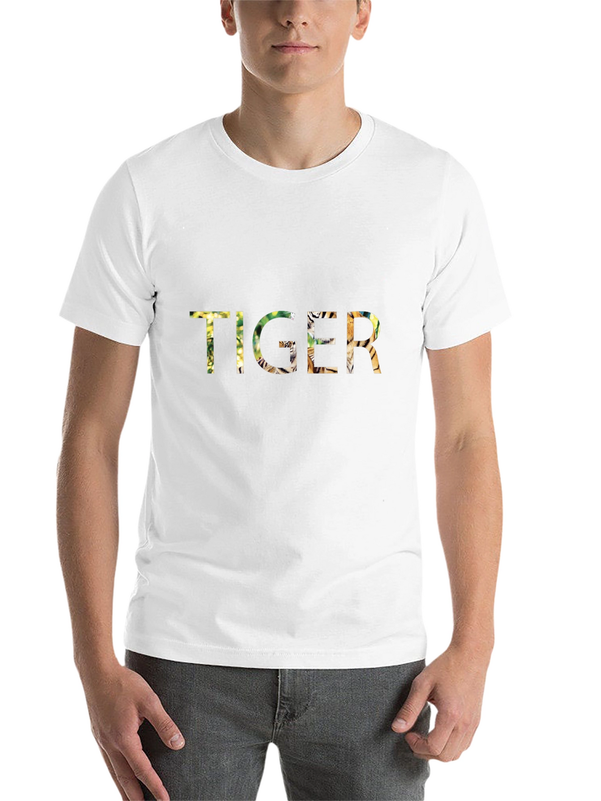 Tiger Graphic Print Black T-Shirt