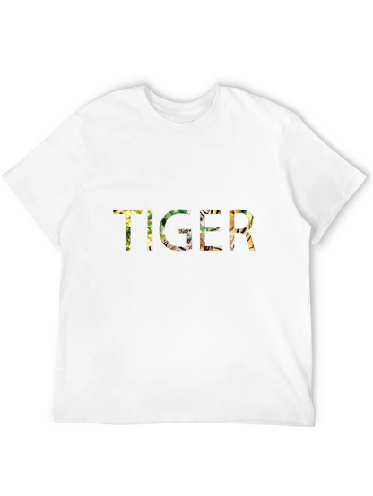 Tiger Graphic Print Black T-Shirt