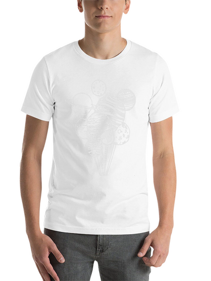 Planets Graphic Tee - Black Cotton T-Shirt
