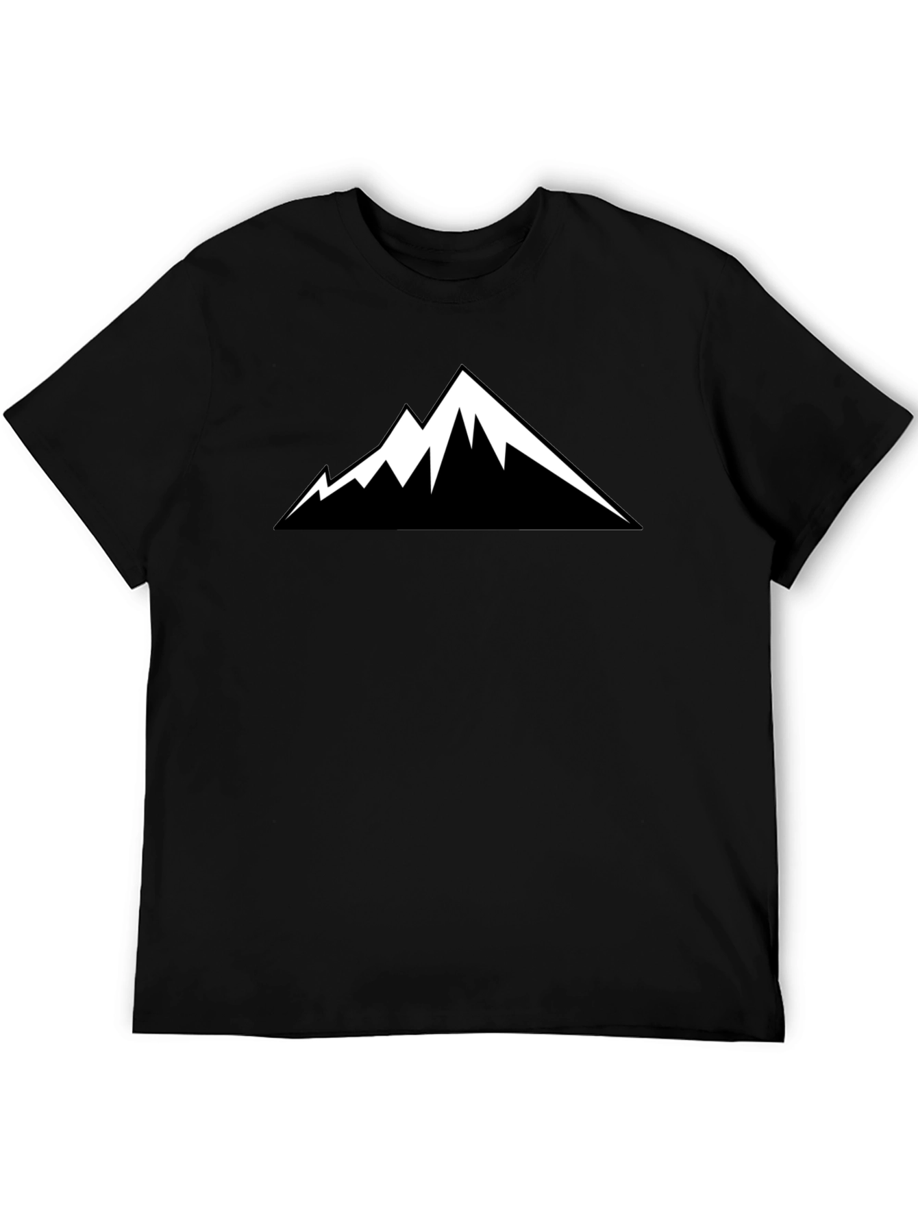 Mountain Peak Graphic Tee - Black Short Sleeve Shirt