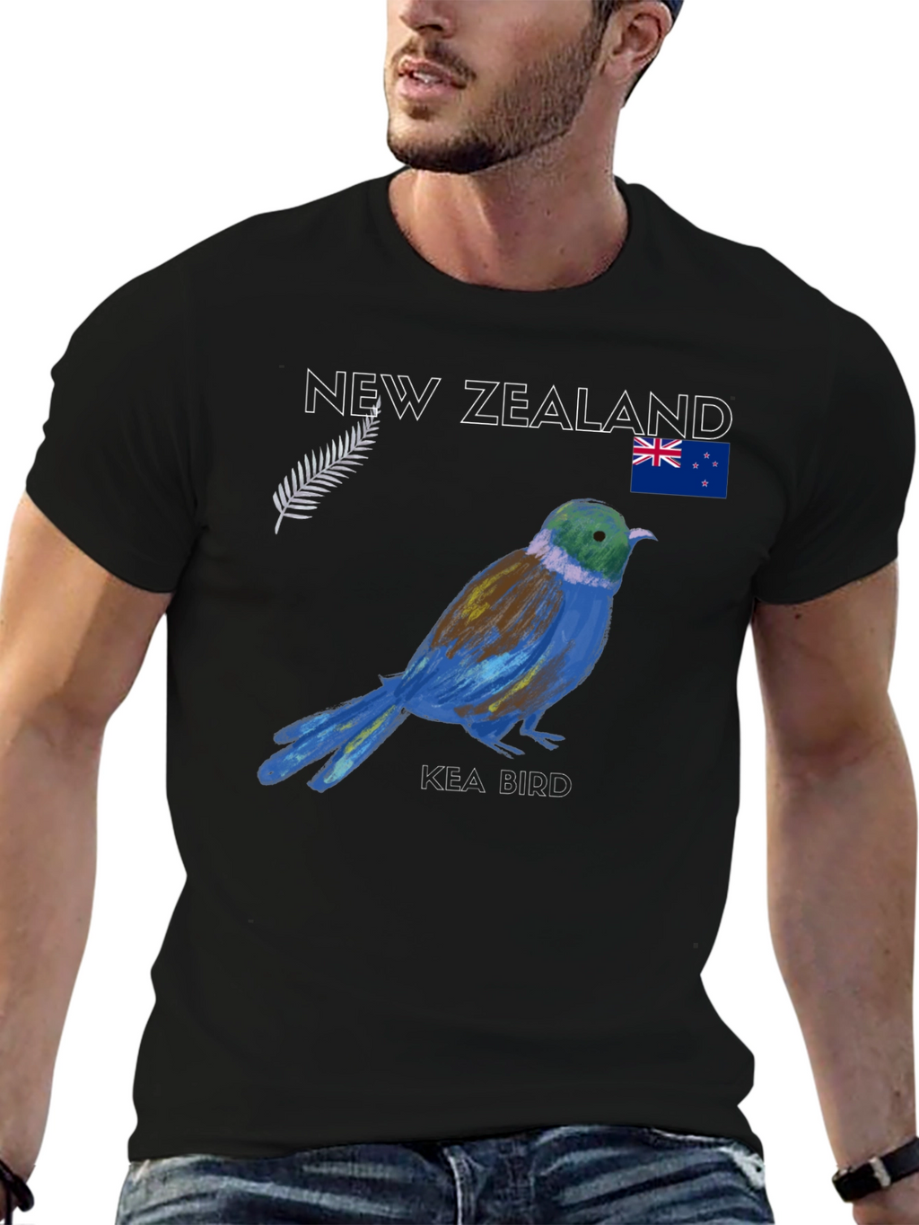 New Zealand Kea Bird Graphic T-Shirt