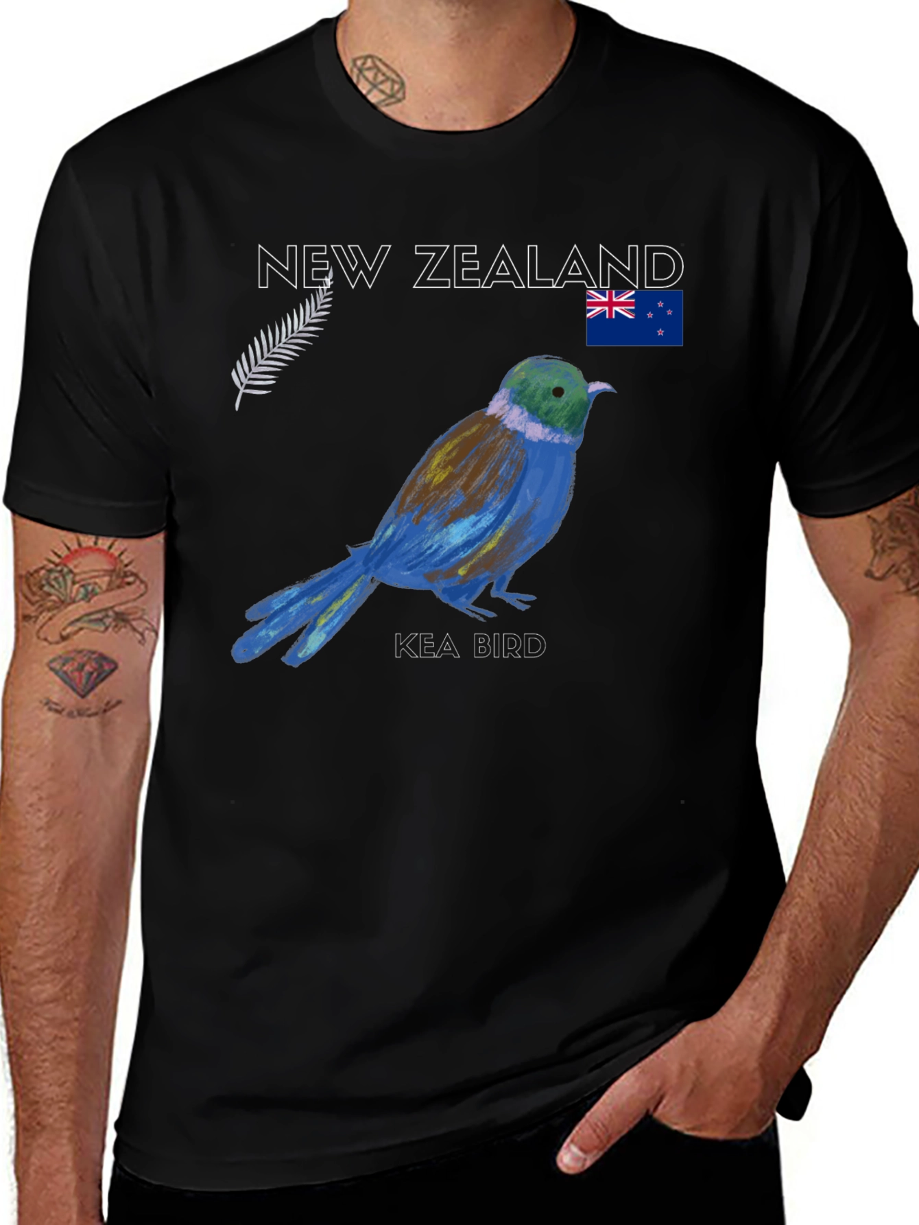 New Zealand Kea Bird Graphic T-Shirt