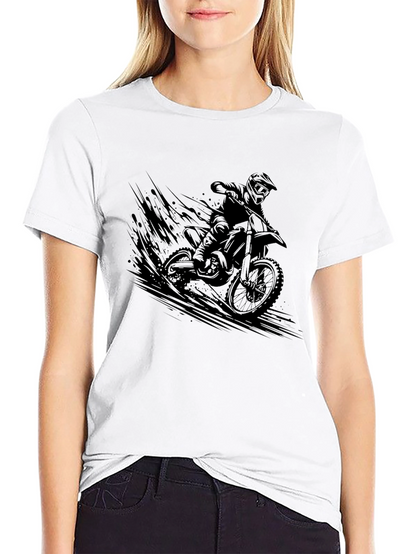 Motorcross Rider Graphic Black T-Shirt