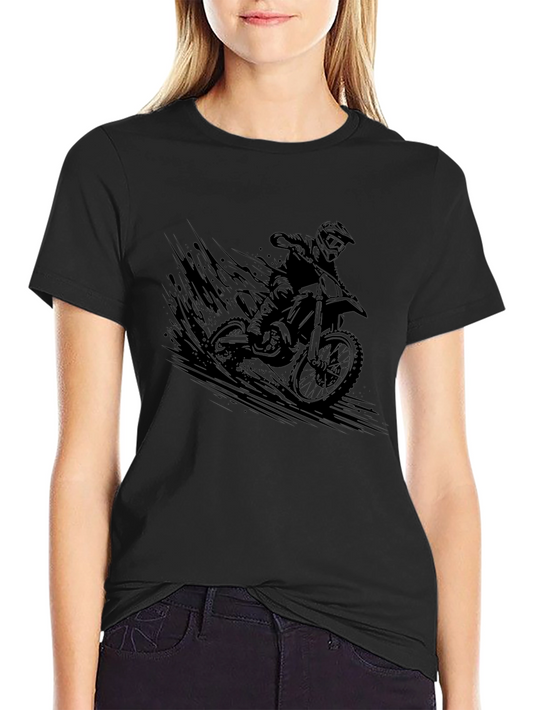 Motorcross Rider Graphic Black T-Shirt