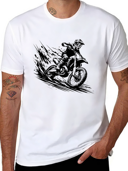 Motorcross Rider Graphic Black T-Shirt