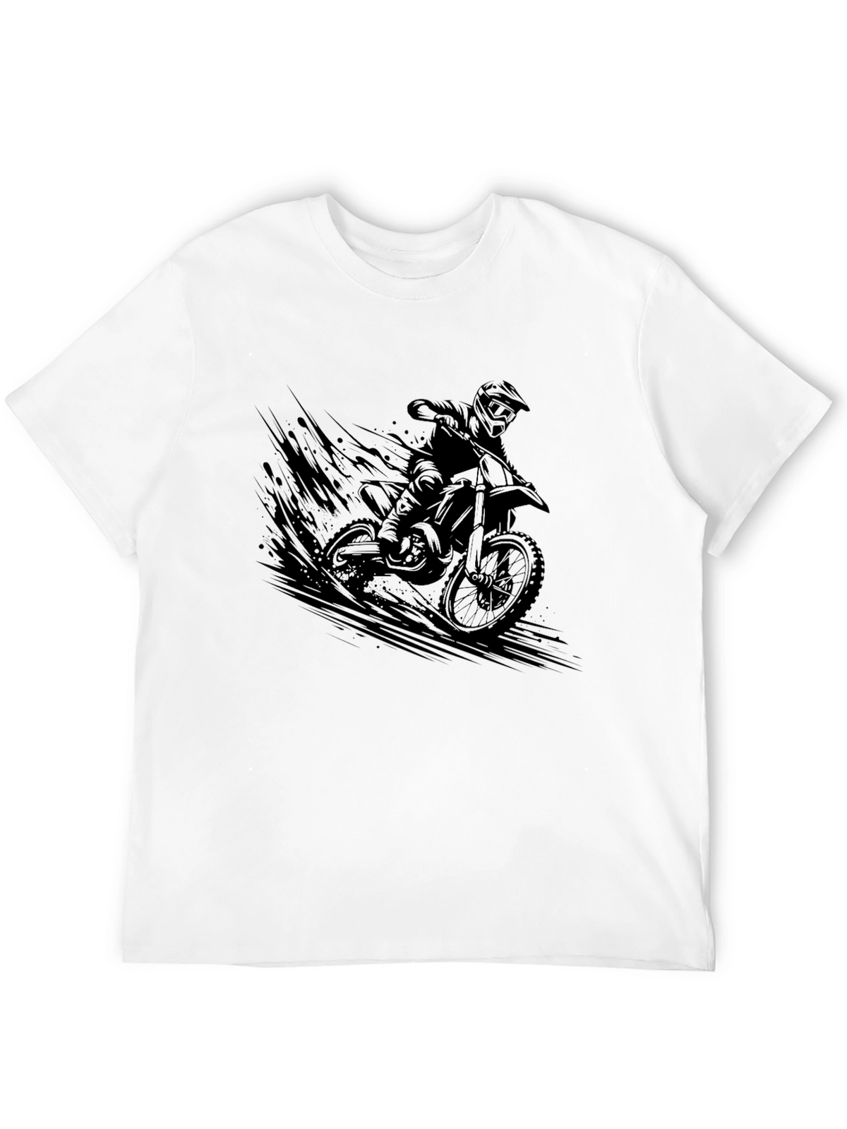 Motorcross Rider Graphic Black T-Shirt