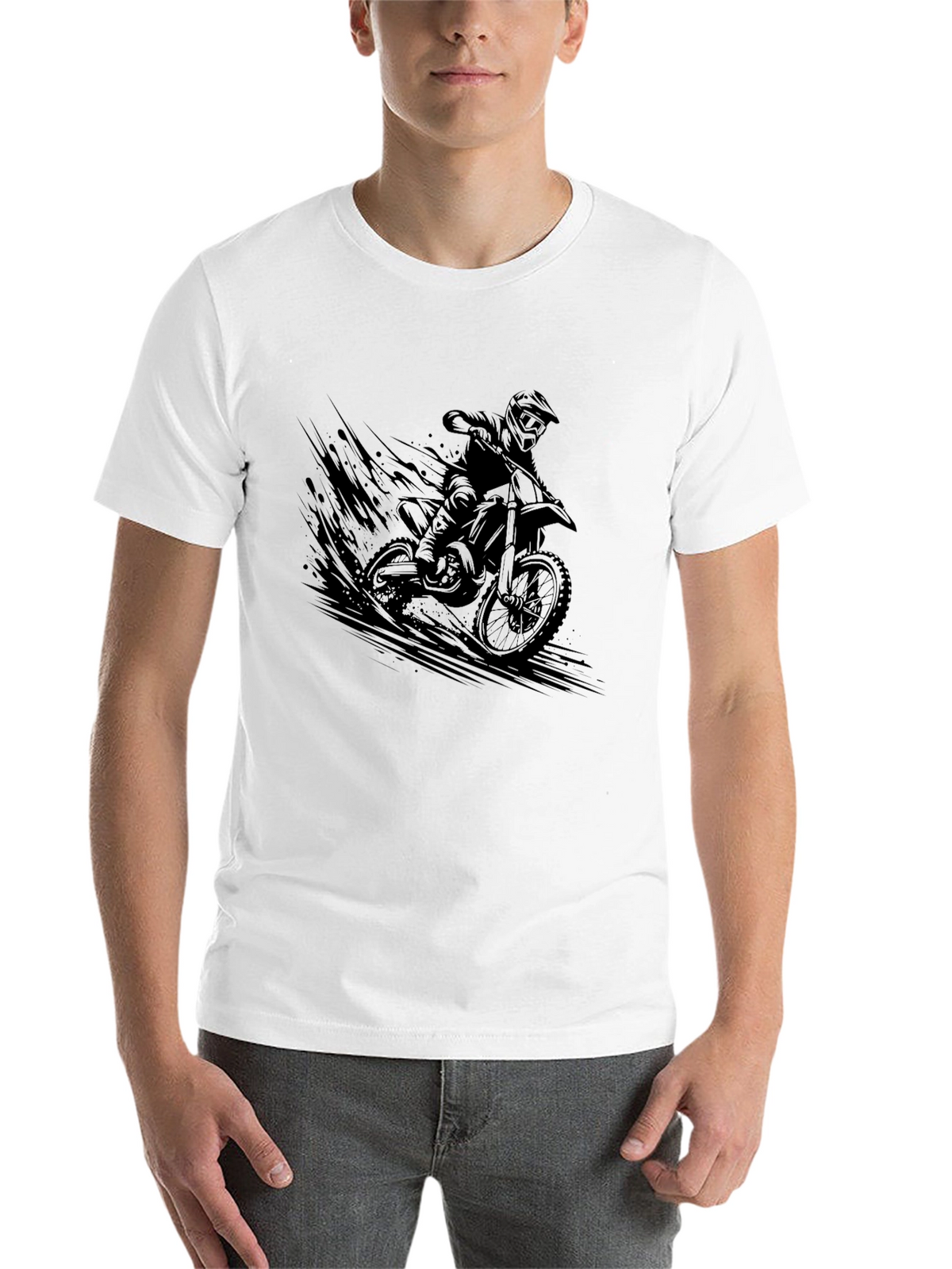 Motorcross Rider Graphic Black T-Shirt