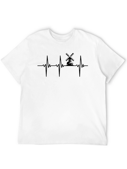 Heartbeat Windmill Graphic Tee - Black