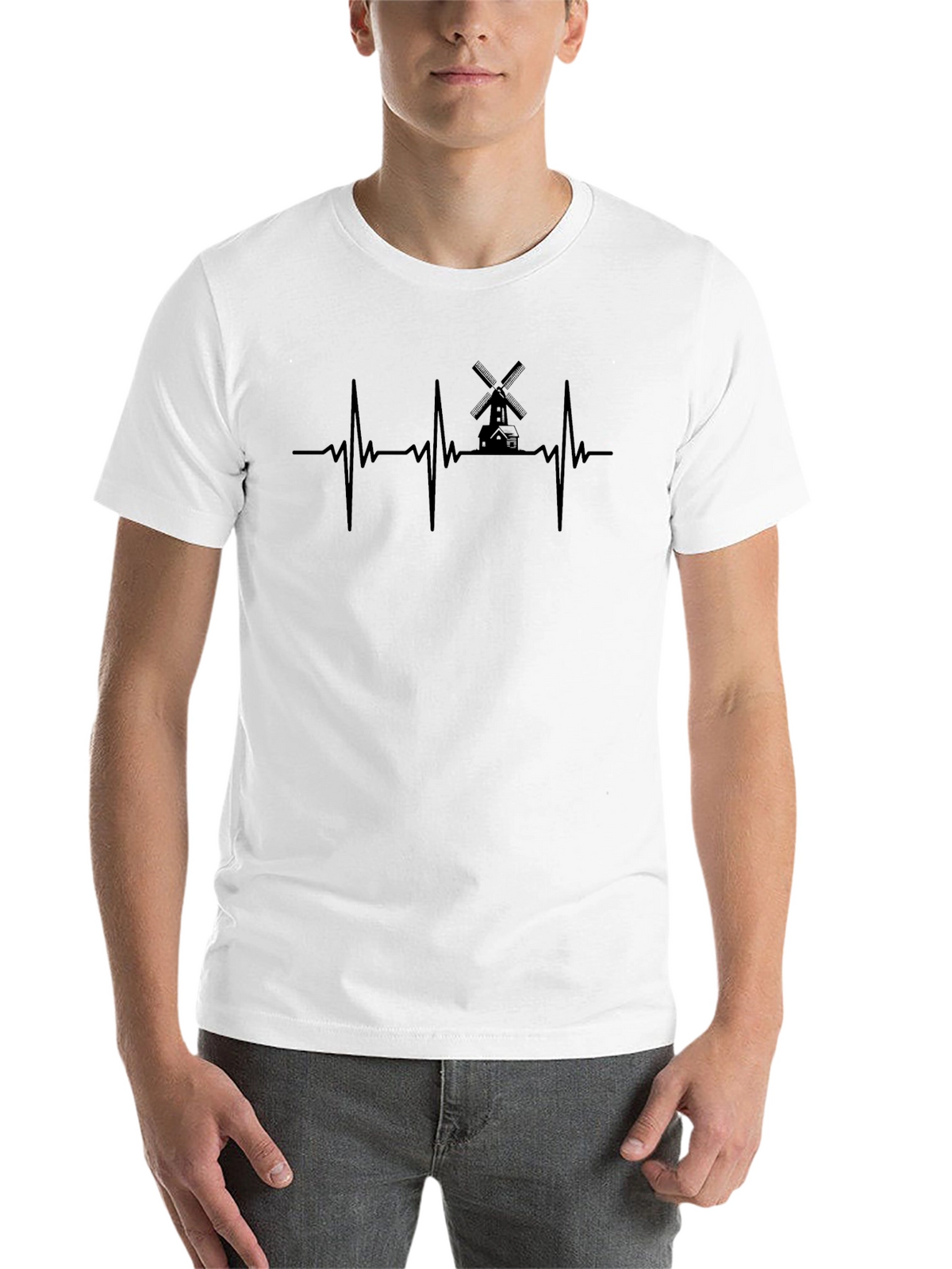 Heartbeat Windmill Graphic Tee - Black