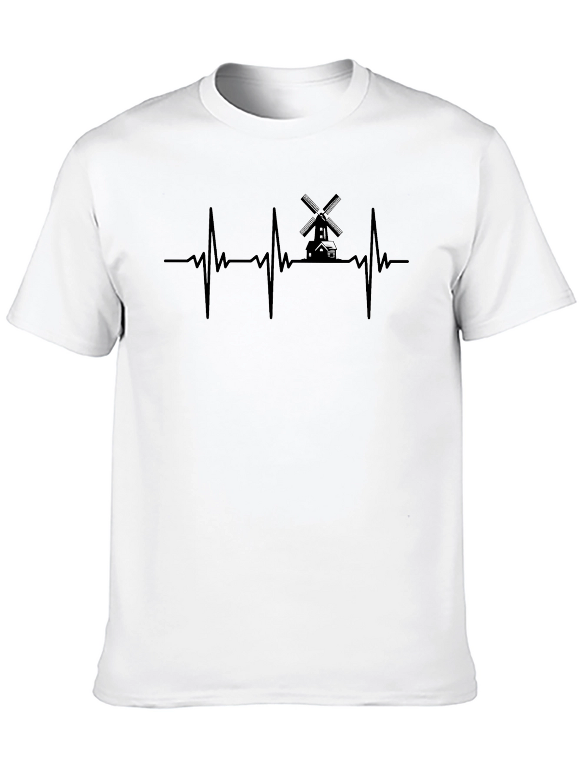 Heartbeat Windmill Graphic Tee - Black