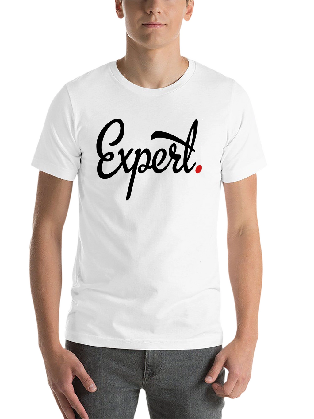 Expert Tee - Stylish Black Graphic T-Shirt