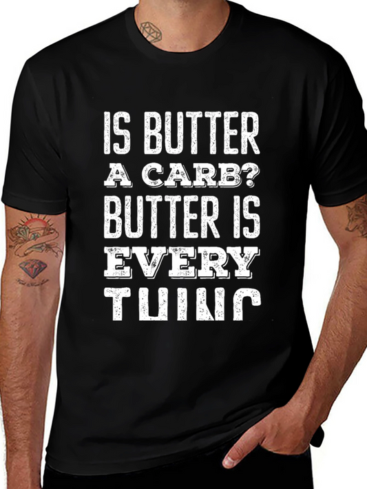 Is Butter a Carb? Graphic Tee - Unisex Black T-Shirt