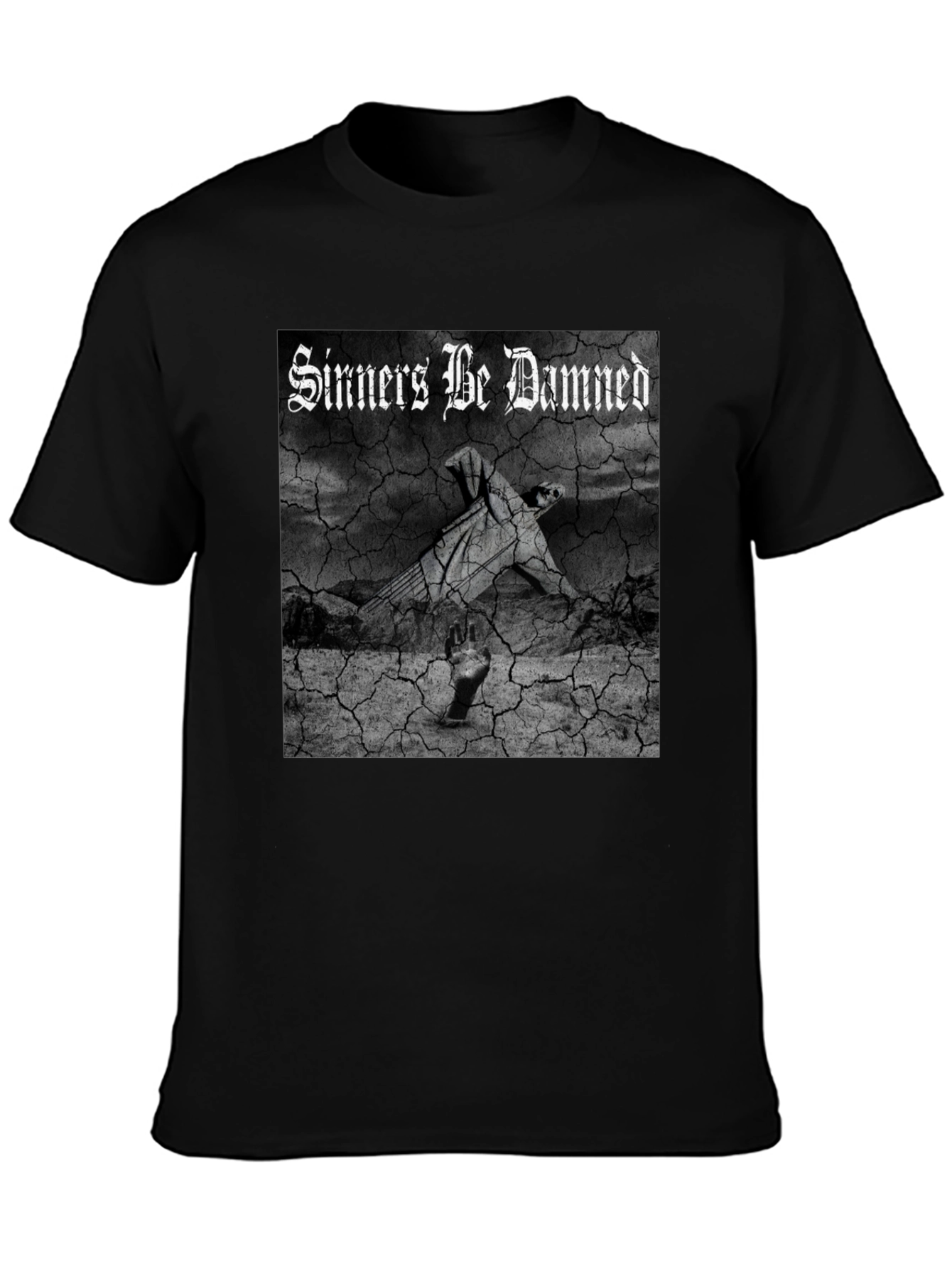 Sinners Be Damned Graphic Black Tee