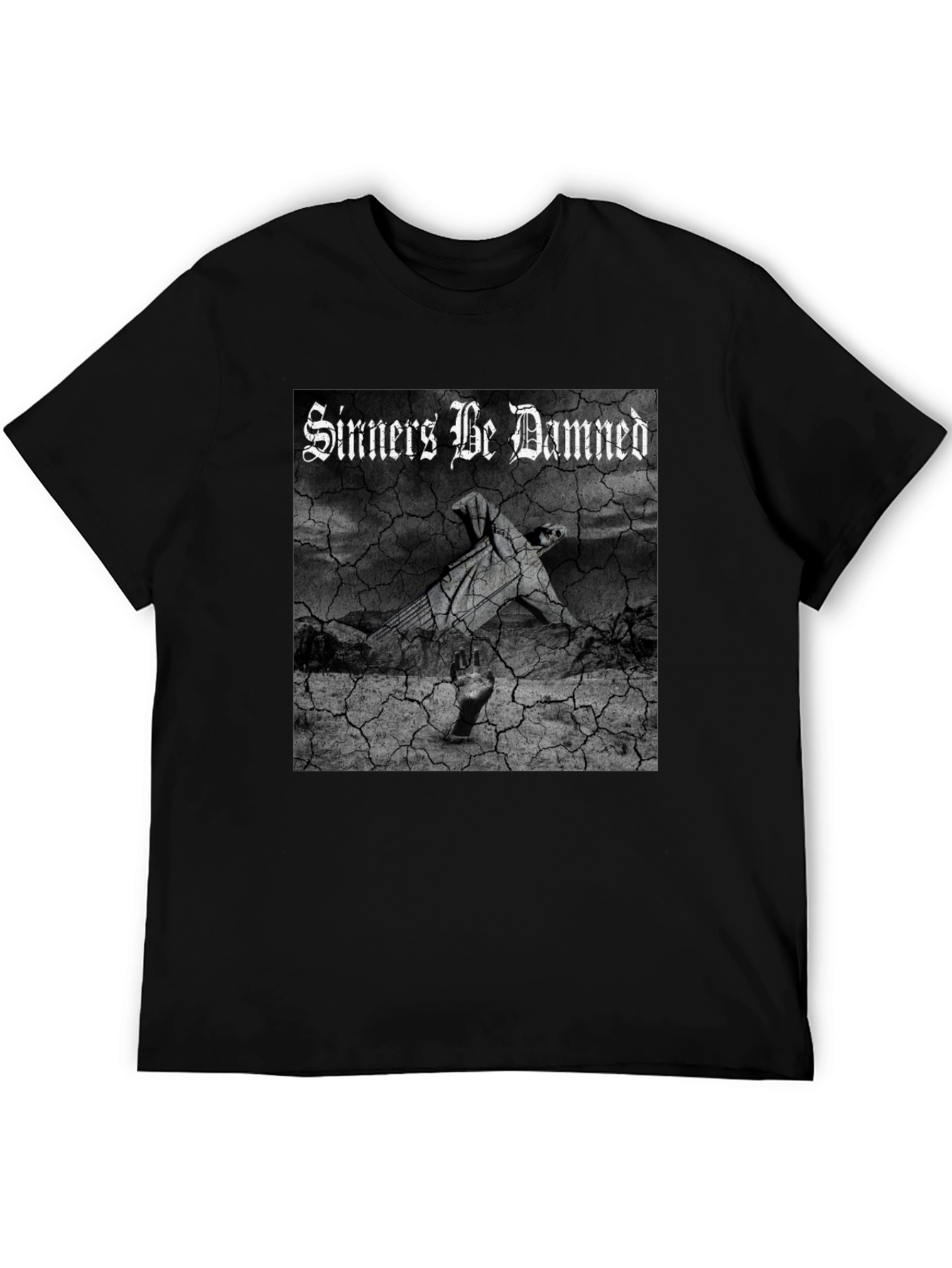 Sinners Be Damned Graphic Black Tee