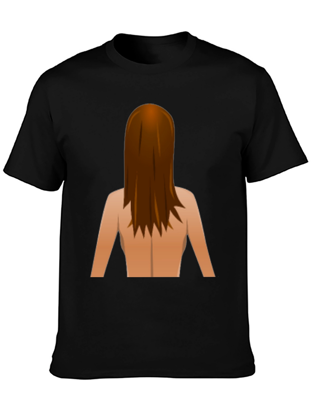 Funny Backless Woman Emoji Graphic Tee