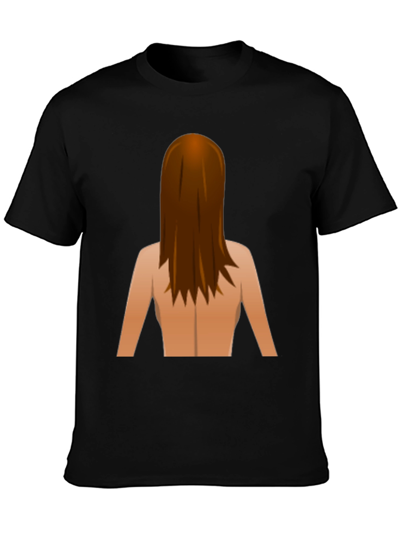Funny Backless Woman Emoji Graphic Tee