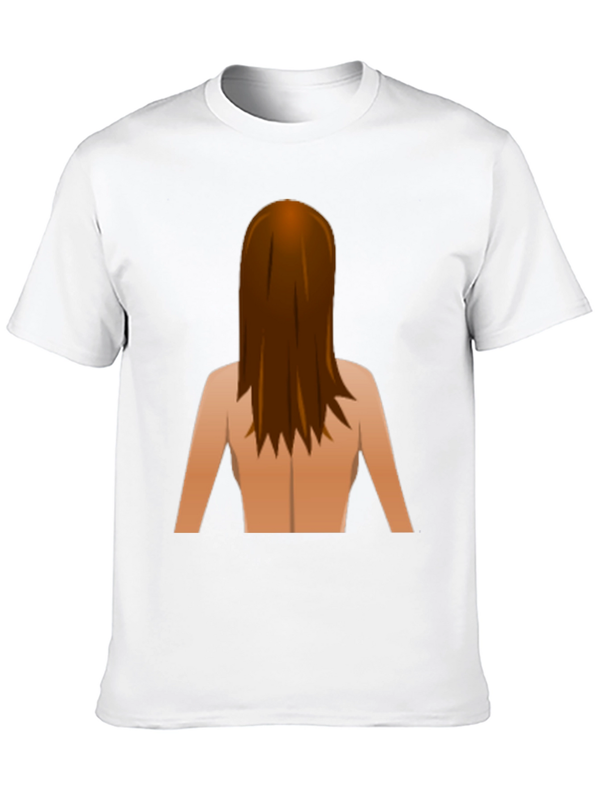 Funny Backless Woman Emoji Graphic Tee