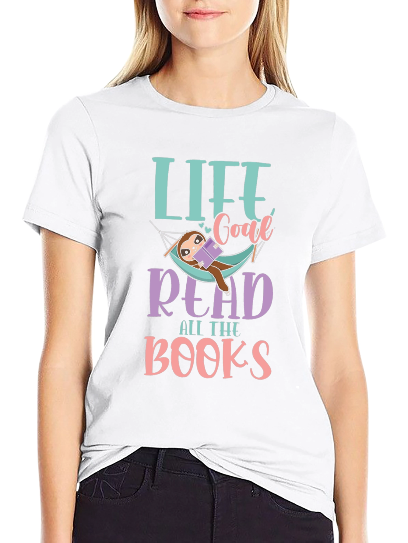 Life Goal Read All The Books Sloth T-Shirt