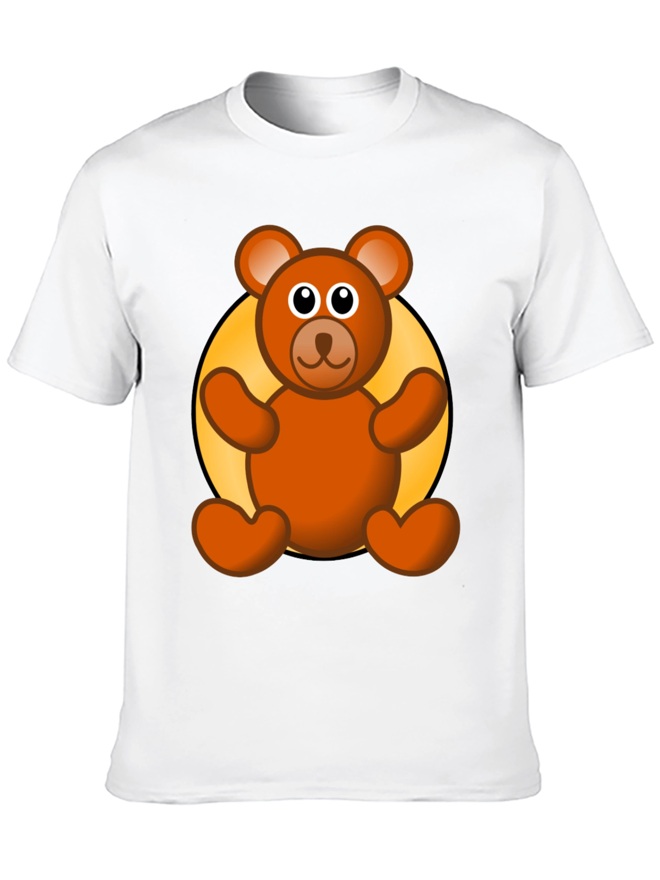 Cute Teddy Bear Graphic Black T-Shirt